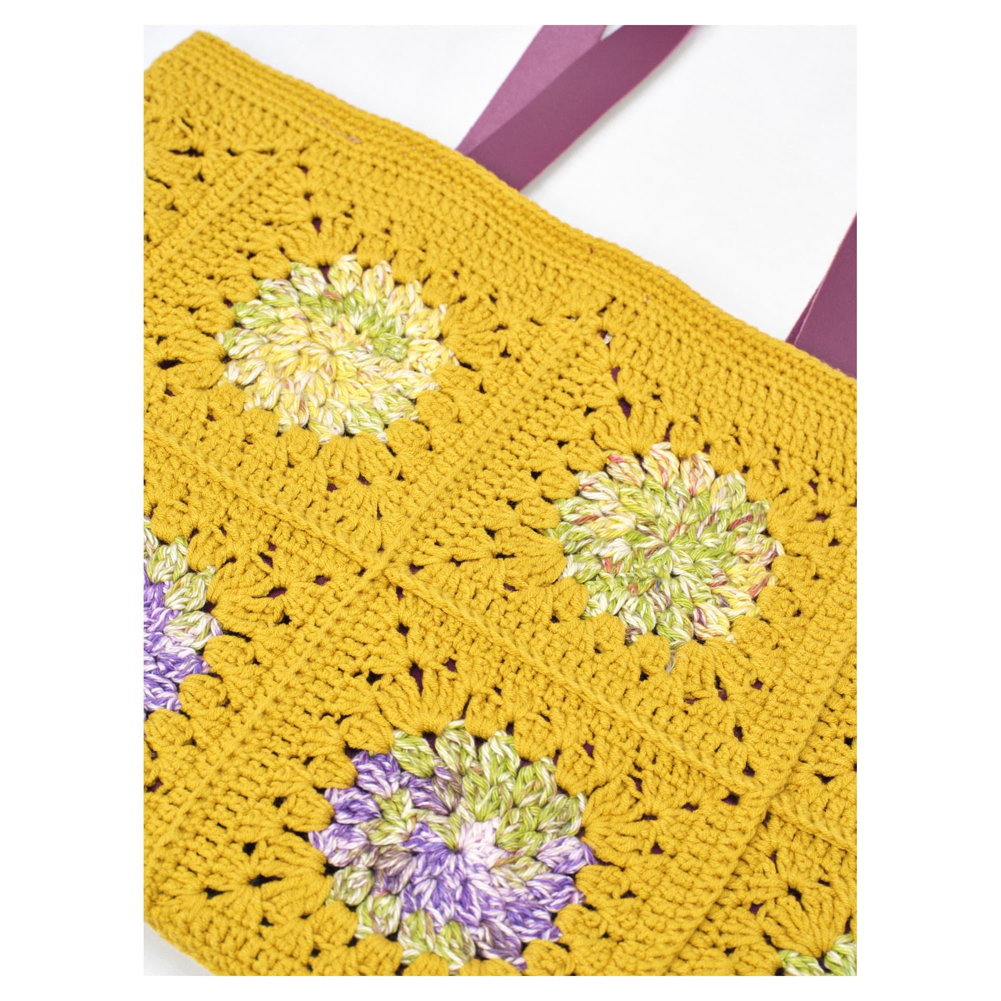 How a Granny Square Crochet Bag Is Made, Step by Step